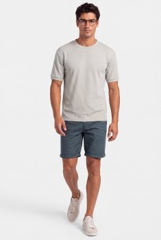 Slim body light blue plain trousers