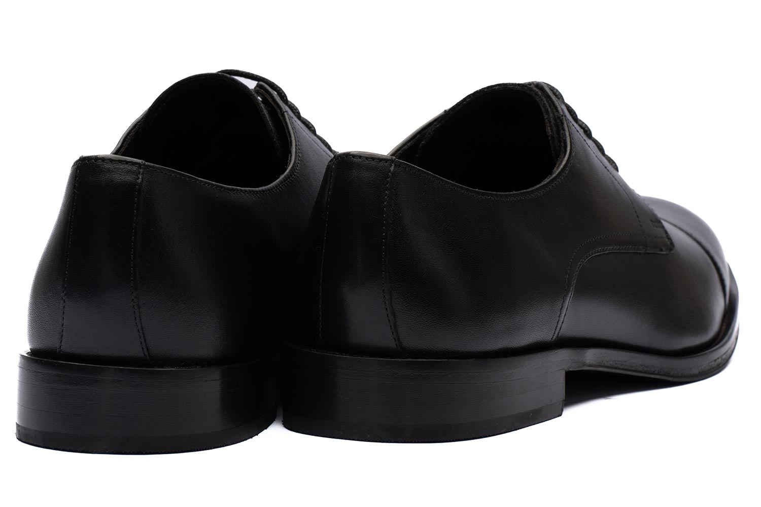 Black genuine leather shoes 2