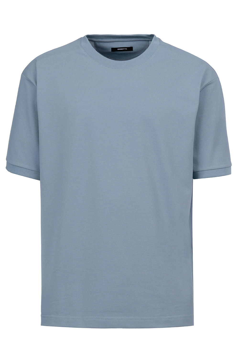 Tricou regular bleu uni 1