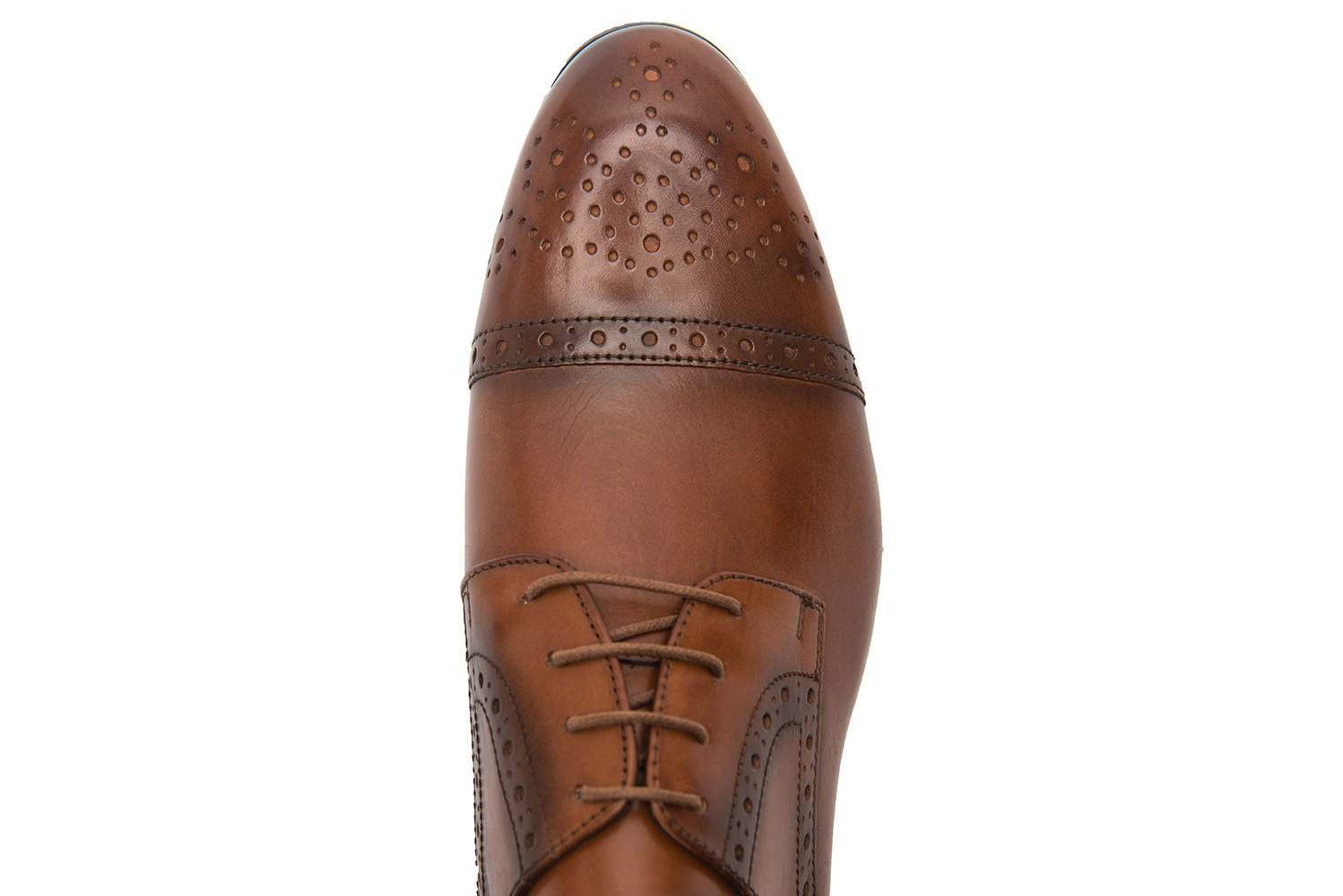 Brown genuine leather shoes 3