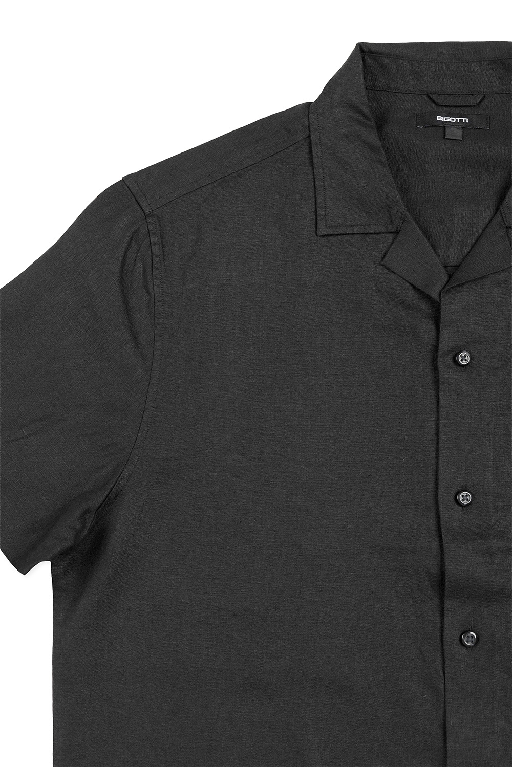 Camasa din in neagra uni 1