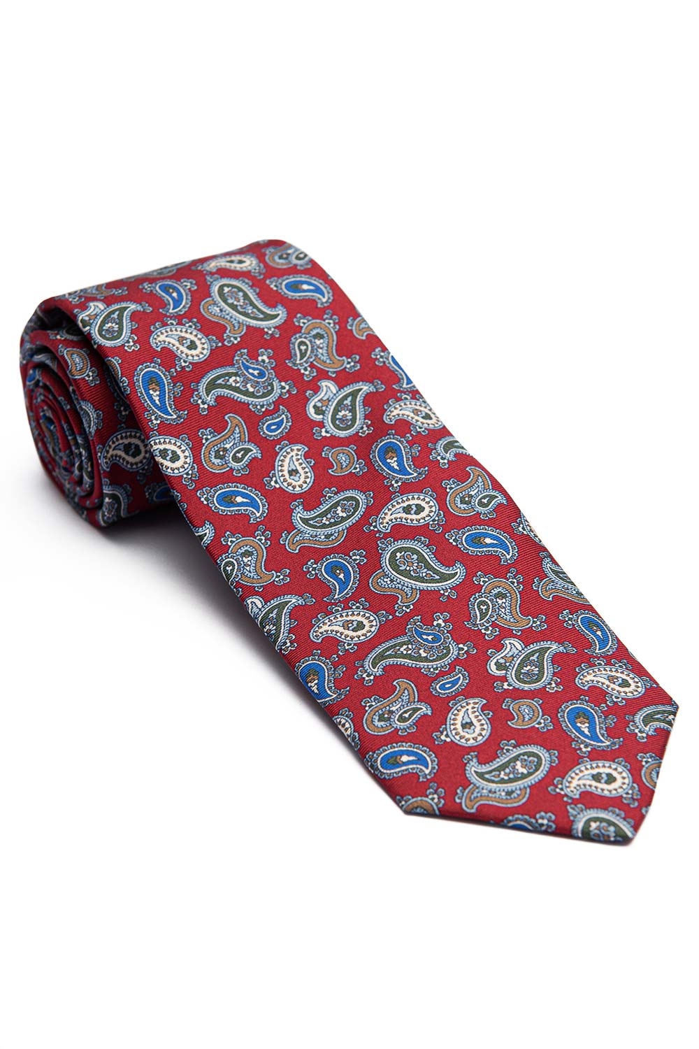 Cravata grena print floral 0