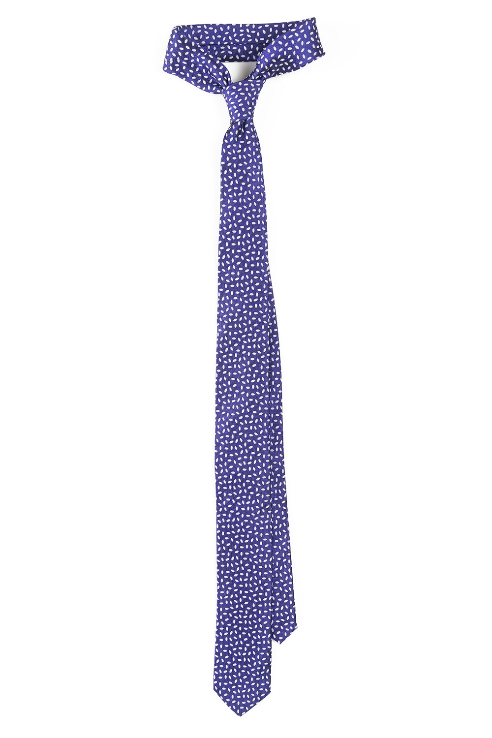 Cravata matase tesuta mov print geometric 0