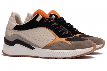 Sneakers bej piele naturala