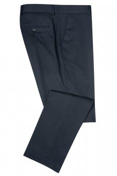 Slim body navy plain trousers