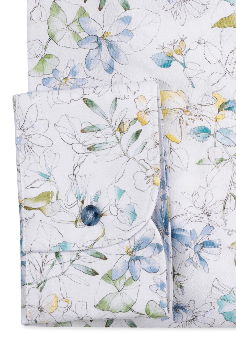 Camasa slim alba print floral 2