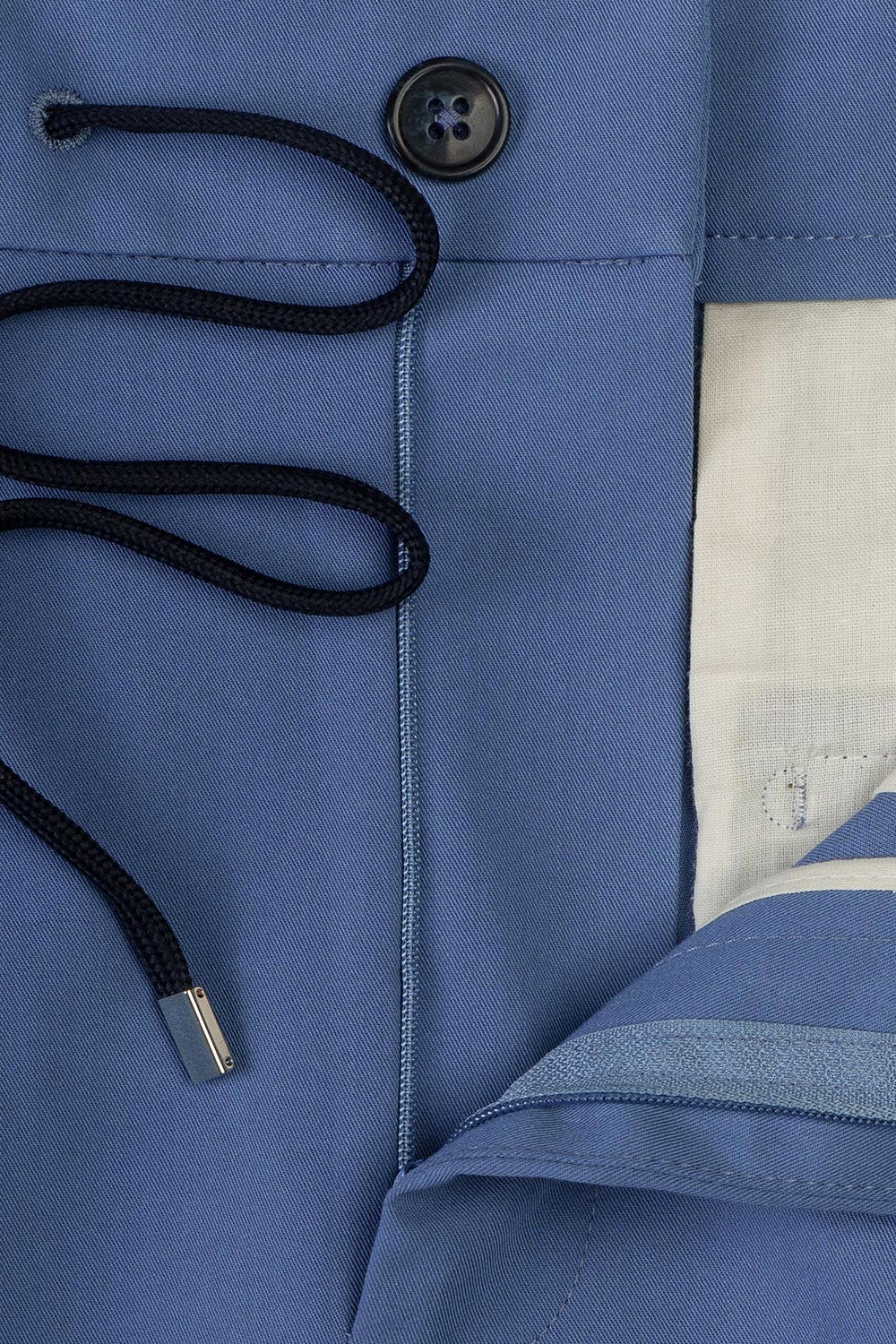 Pantaloni slim albastri uni 2