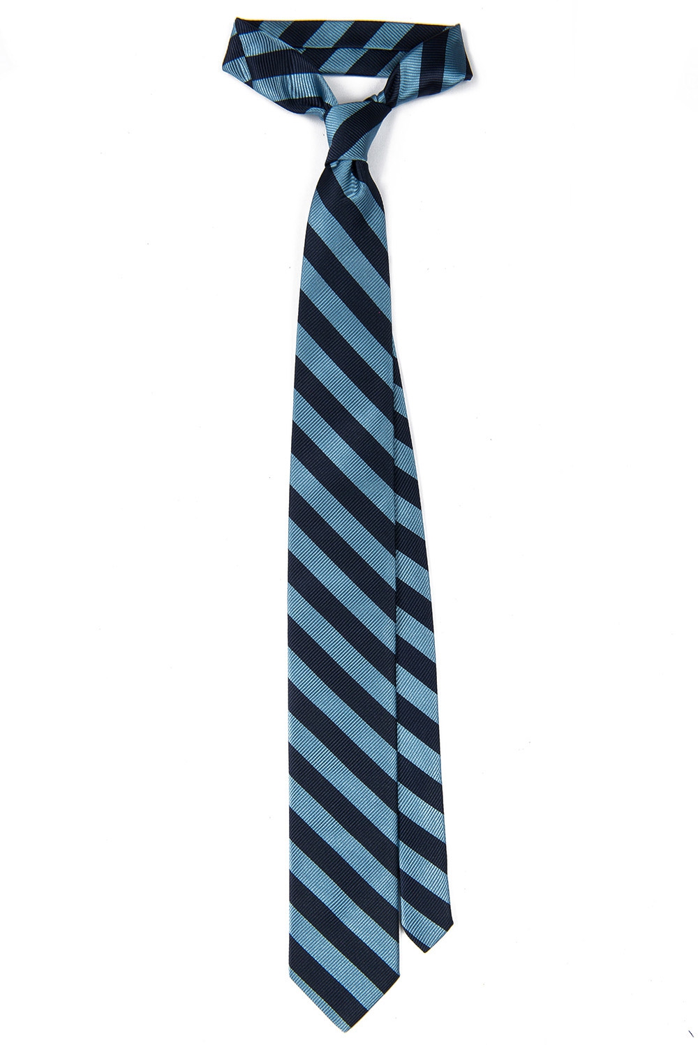 Cravata poliester bleumarin cu dungi 0
