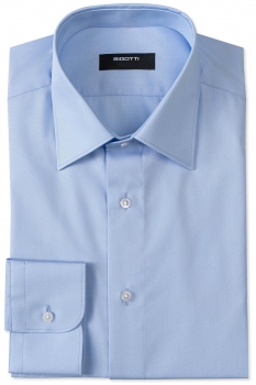 Shaped light blue plain shirt