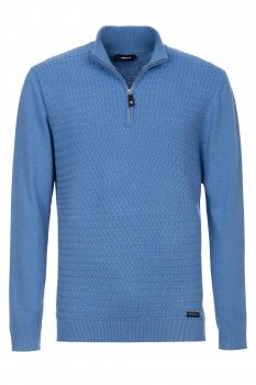 Slim body light blue sweater