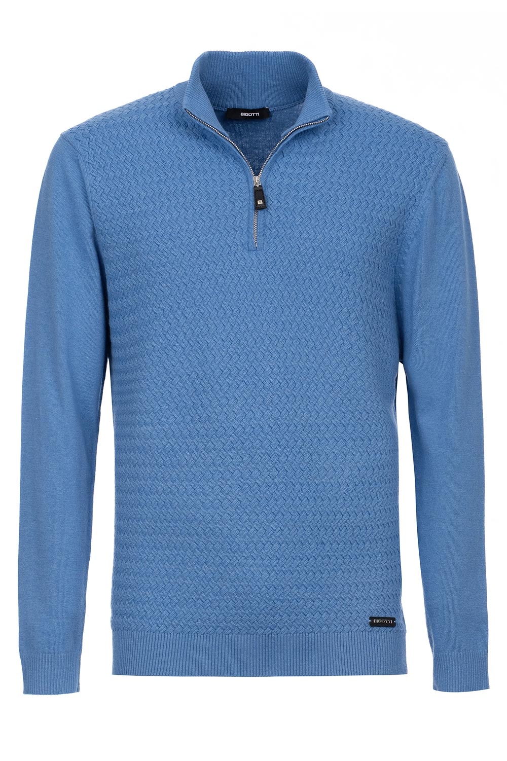 Slim body light blue sweater 0