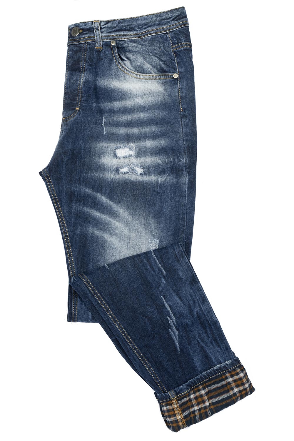 Blugi slim albastri 0