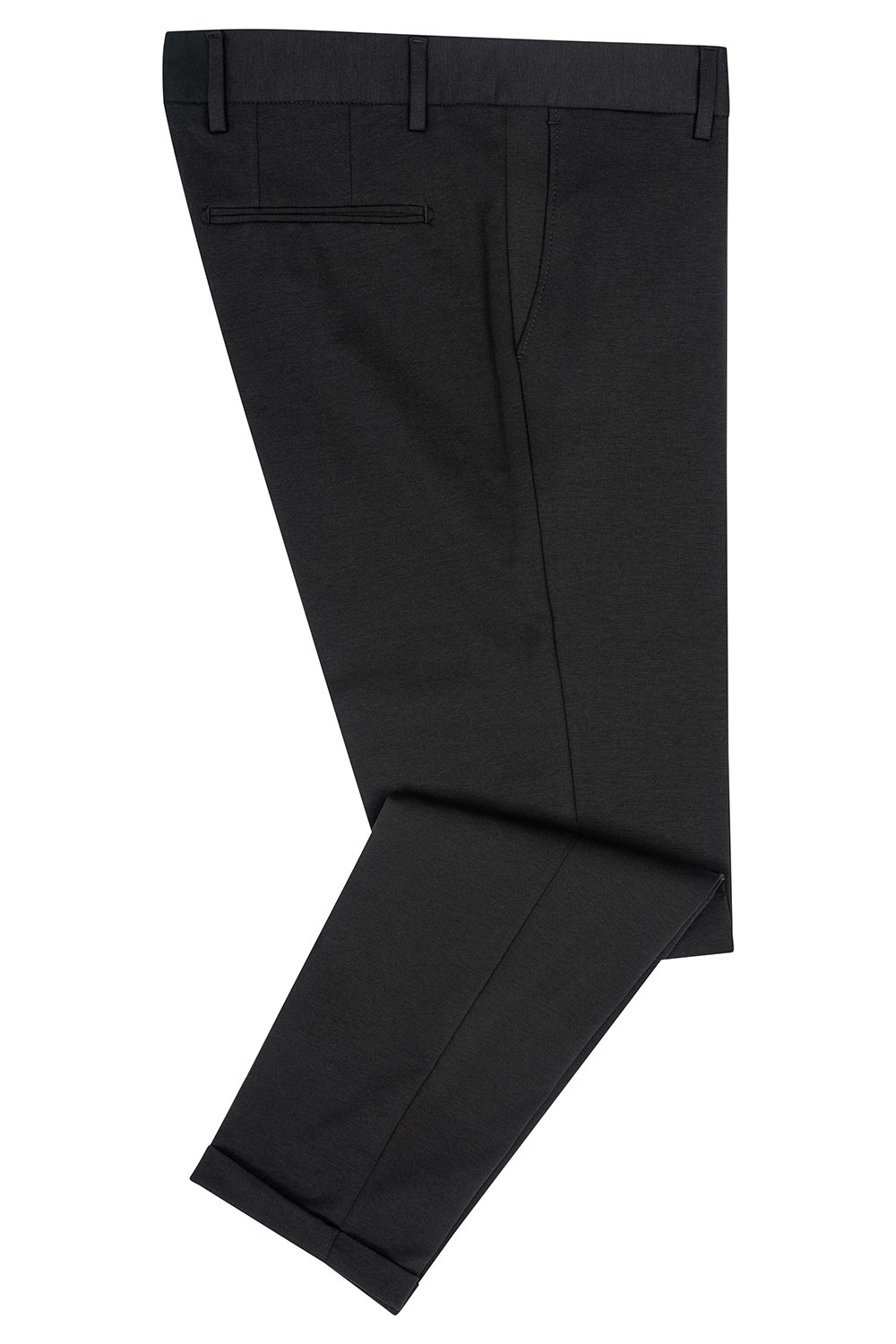 Slim body black plain trousers 0