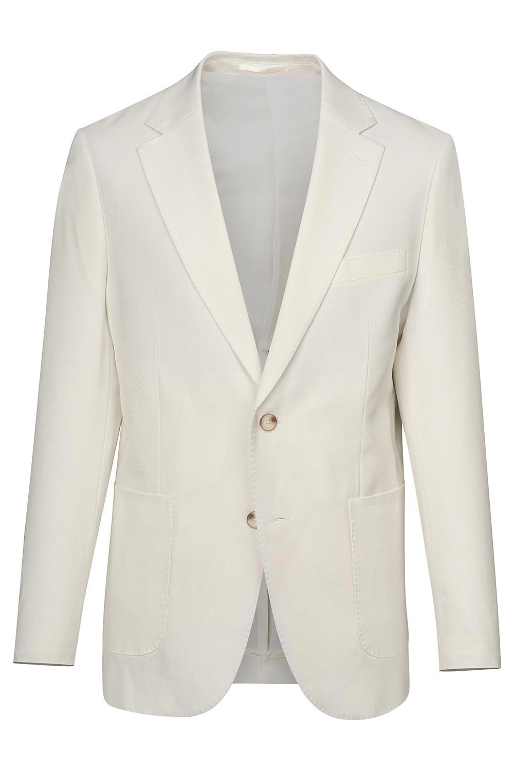 Slim body white plain blazer 1
