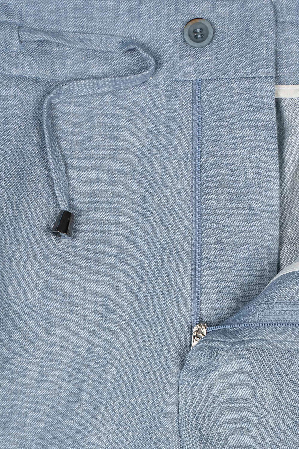 Slim body light blue plain trousers 2