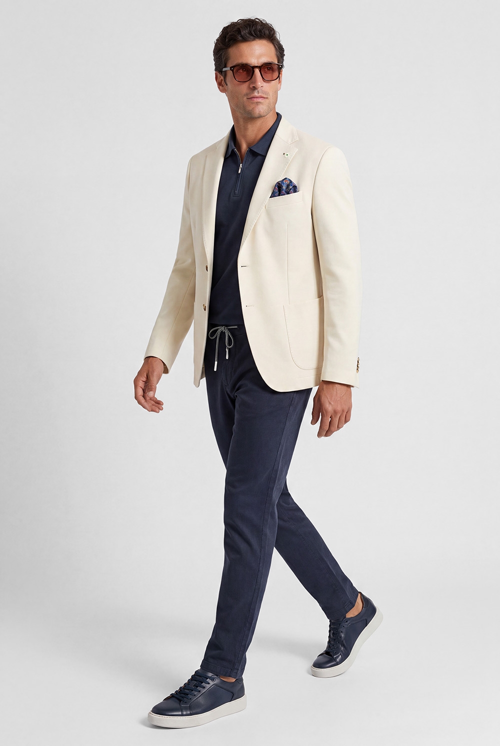 Pantaloni baggy bleumarin uni 0