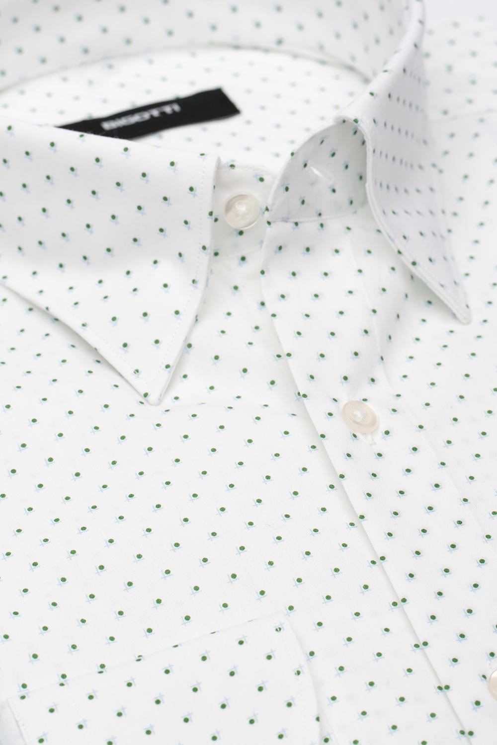 Camasa slim alba print geometric 1