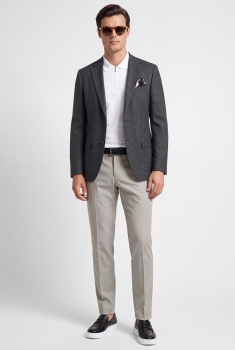 Pantaloni slim gri uni