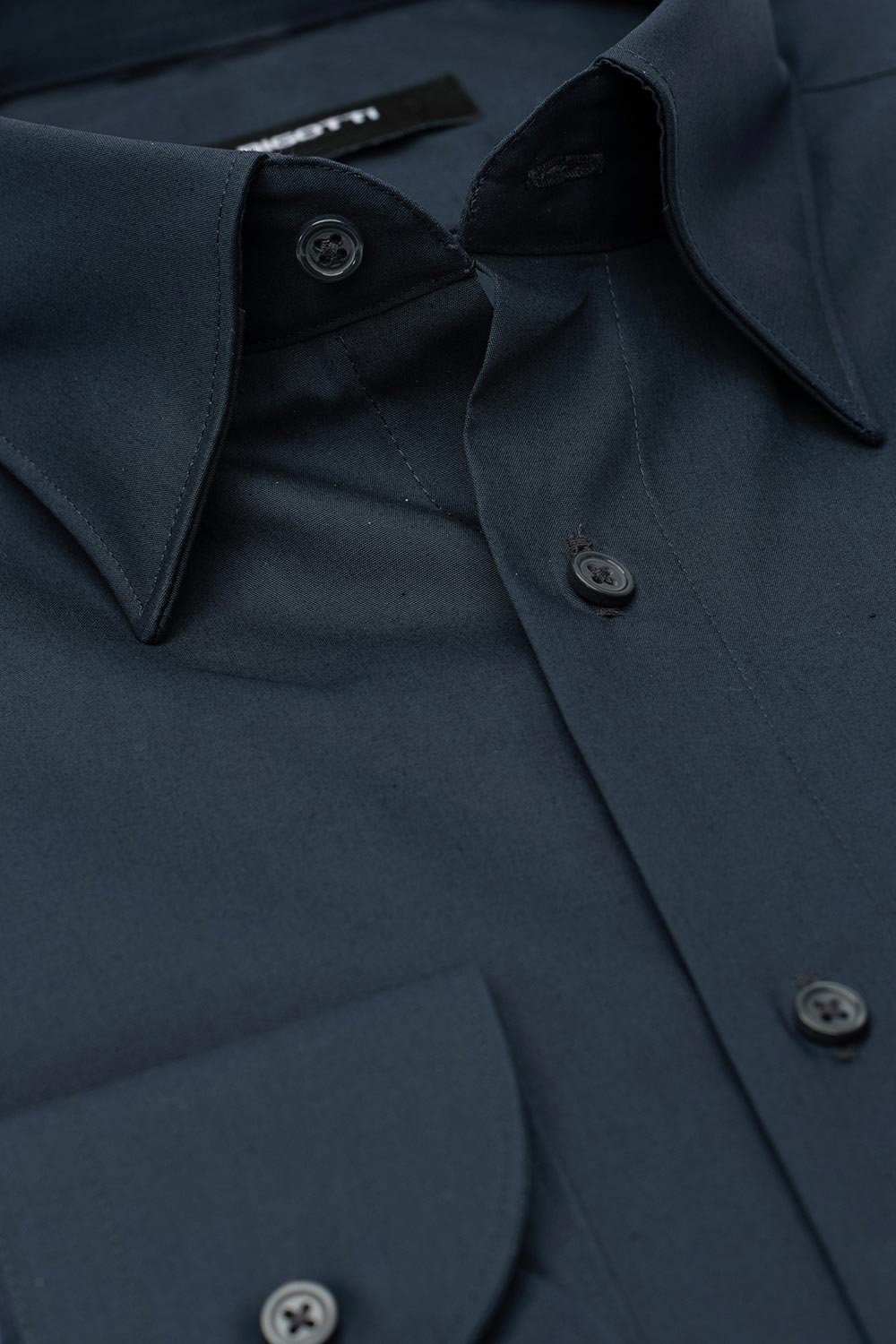 Shaped navy plain shirt 1