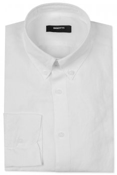 Shaped white plain shirt