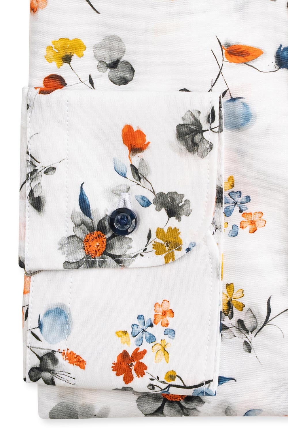 Camasa slim alba print floral 2