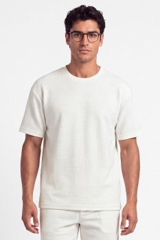 Tricou oversize alb uni