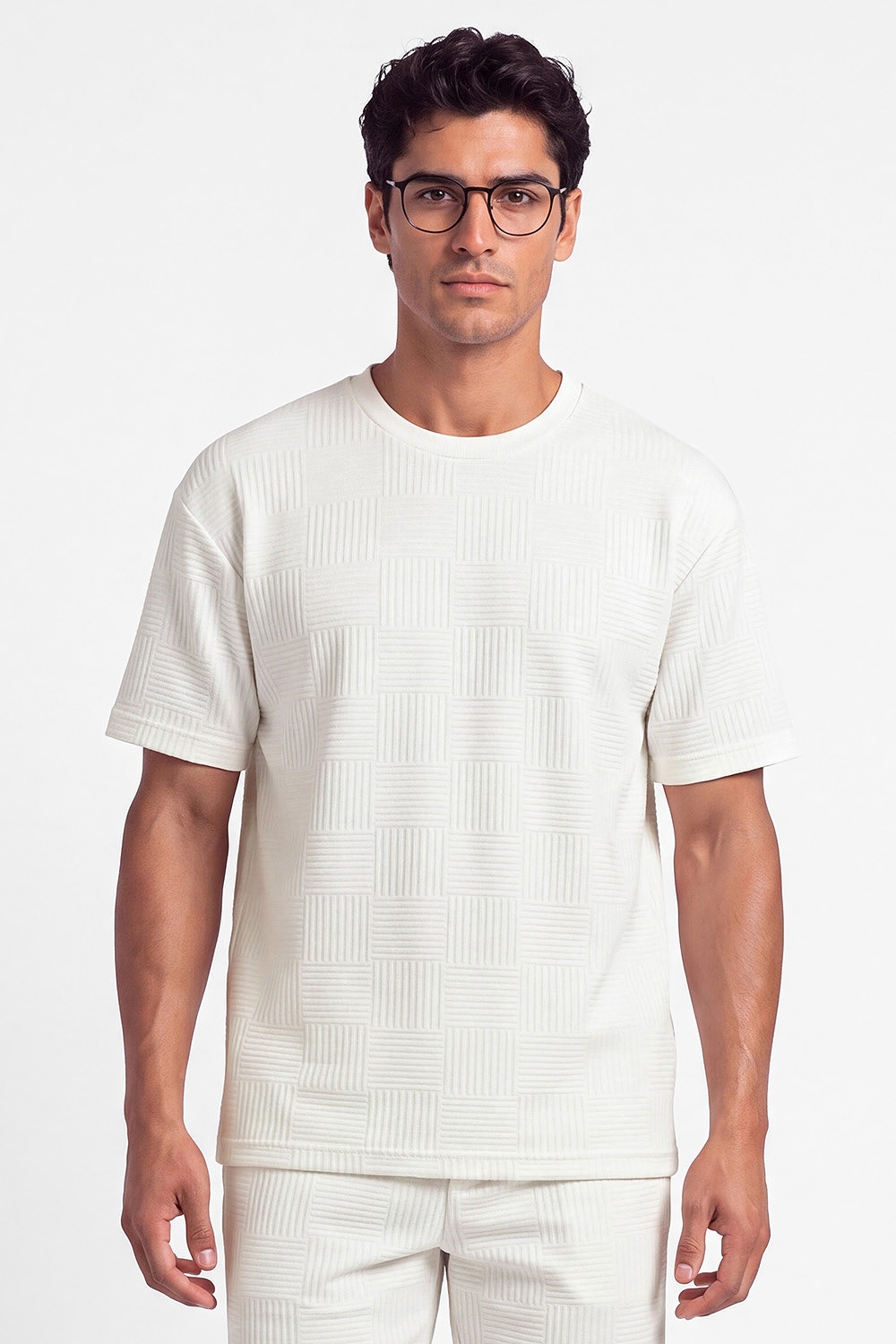 Tricou oversize alb uni 0