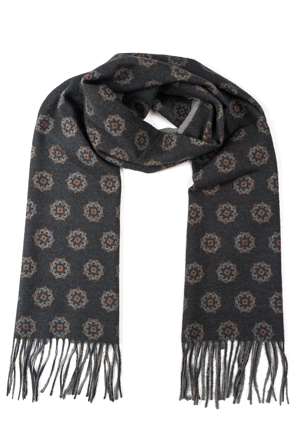Esarfa neagra print floral 0