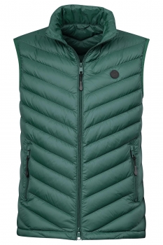 Vesta slim verde uni cu puf