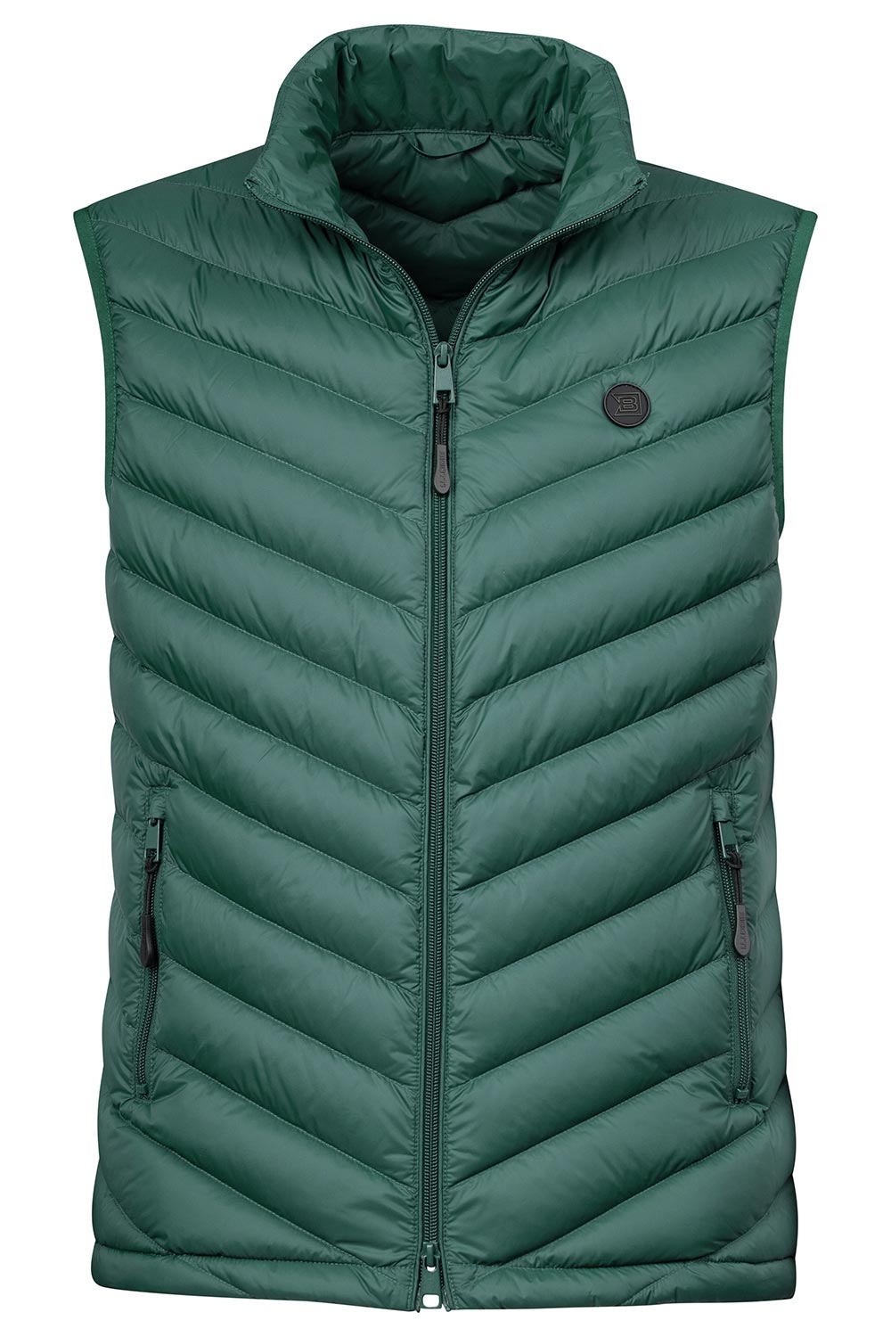 Vesta slim verde uni cu puf 0