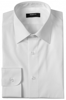 Shaped white plain shirt