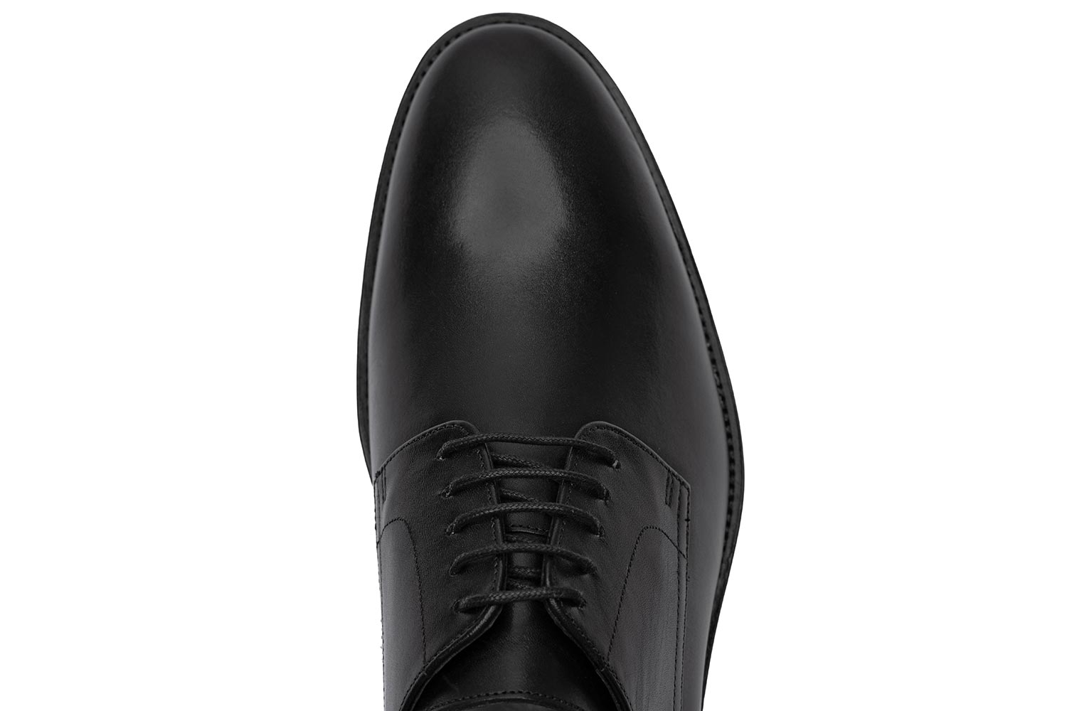 Black genuine leather shoes 3