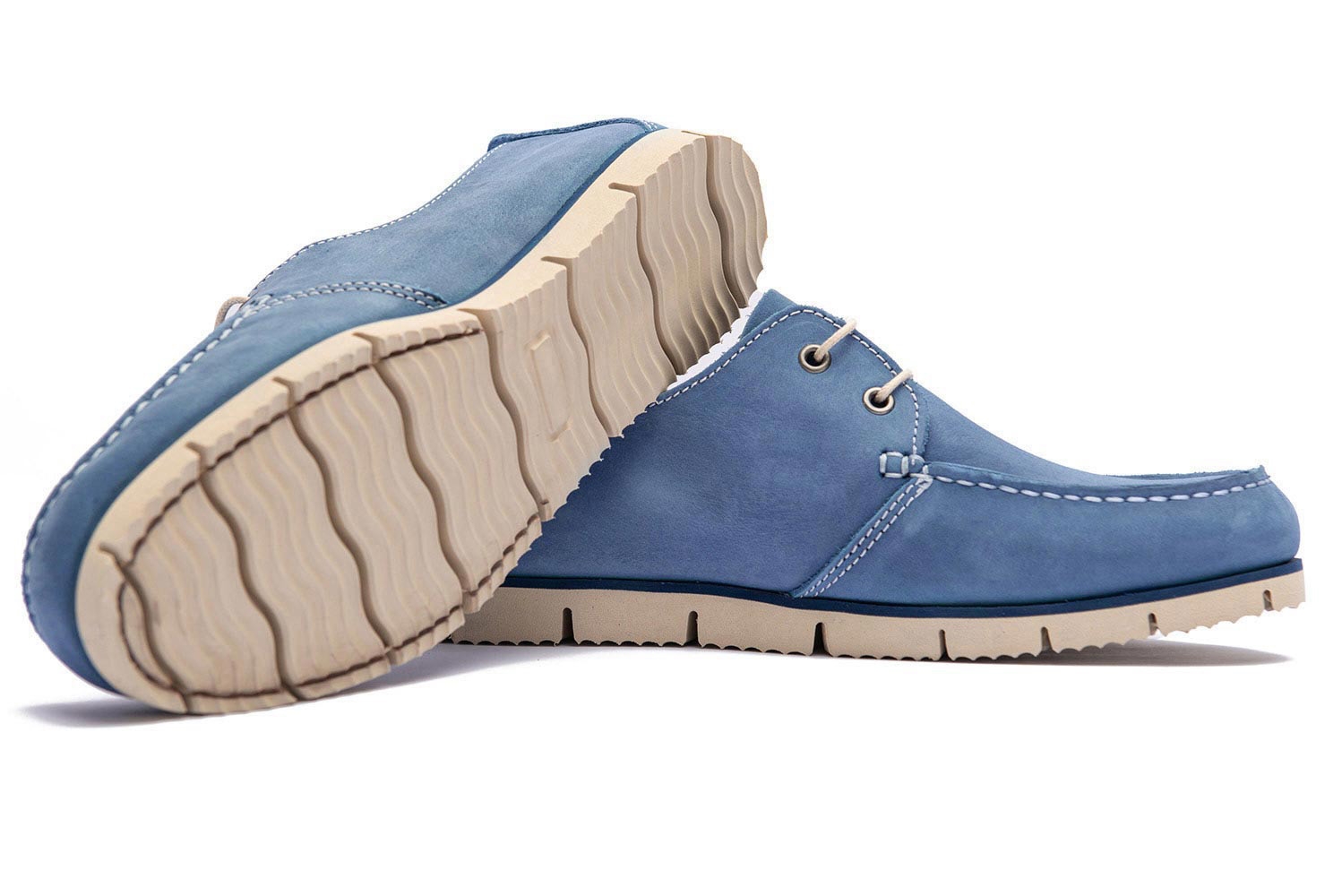 Boat shoes  albastri piele nabuc 1