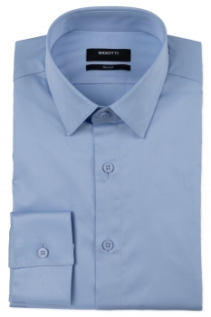 Shaped light blue plain shirt