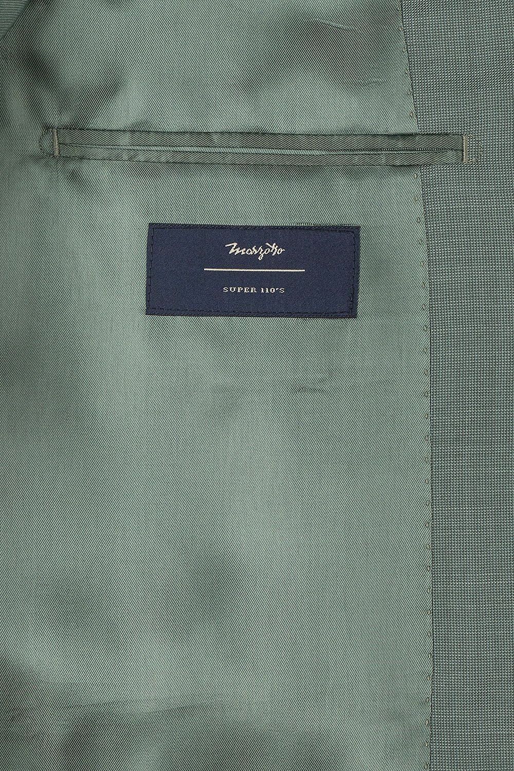 Slim body green plain suit 2