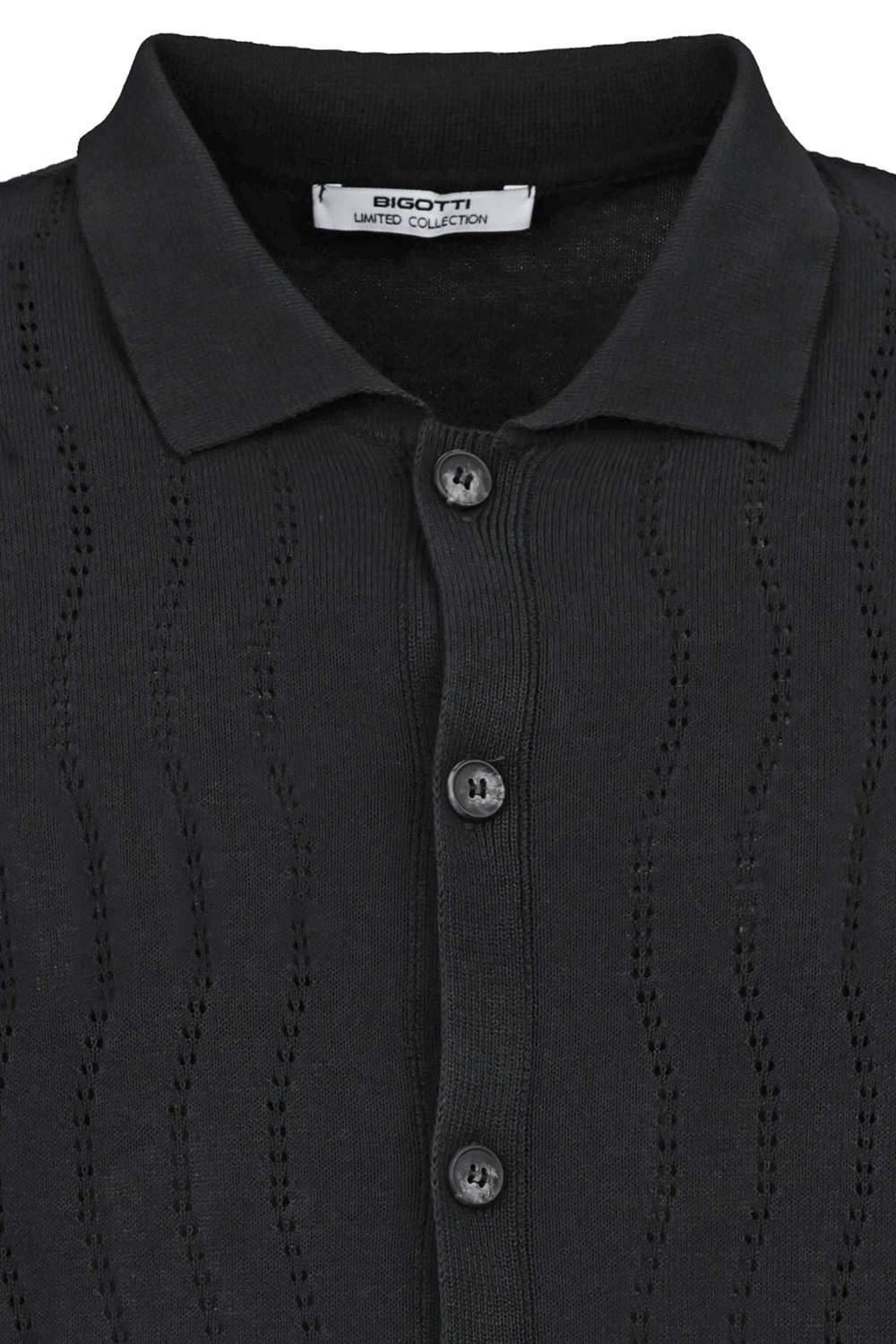 Tricou polo slim negru uni 1