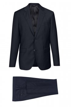 Slim body navy plain suit