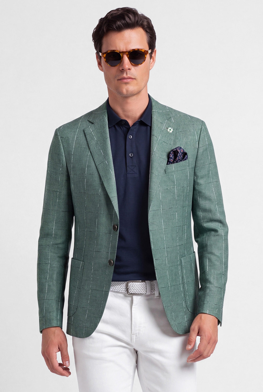 Slim body green carouri blazer 0