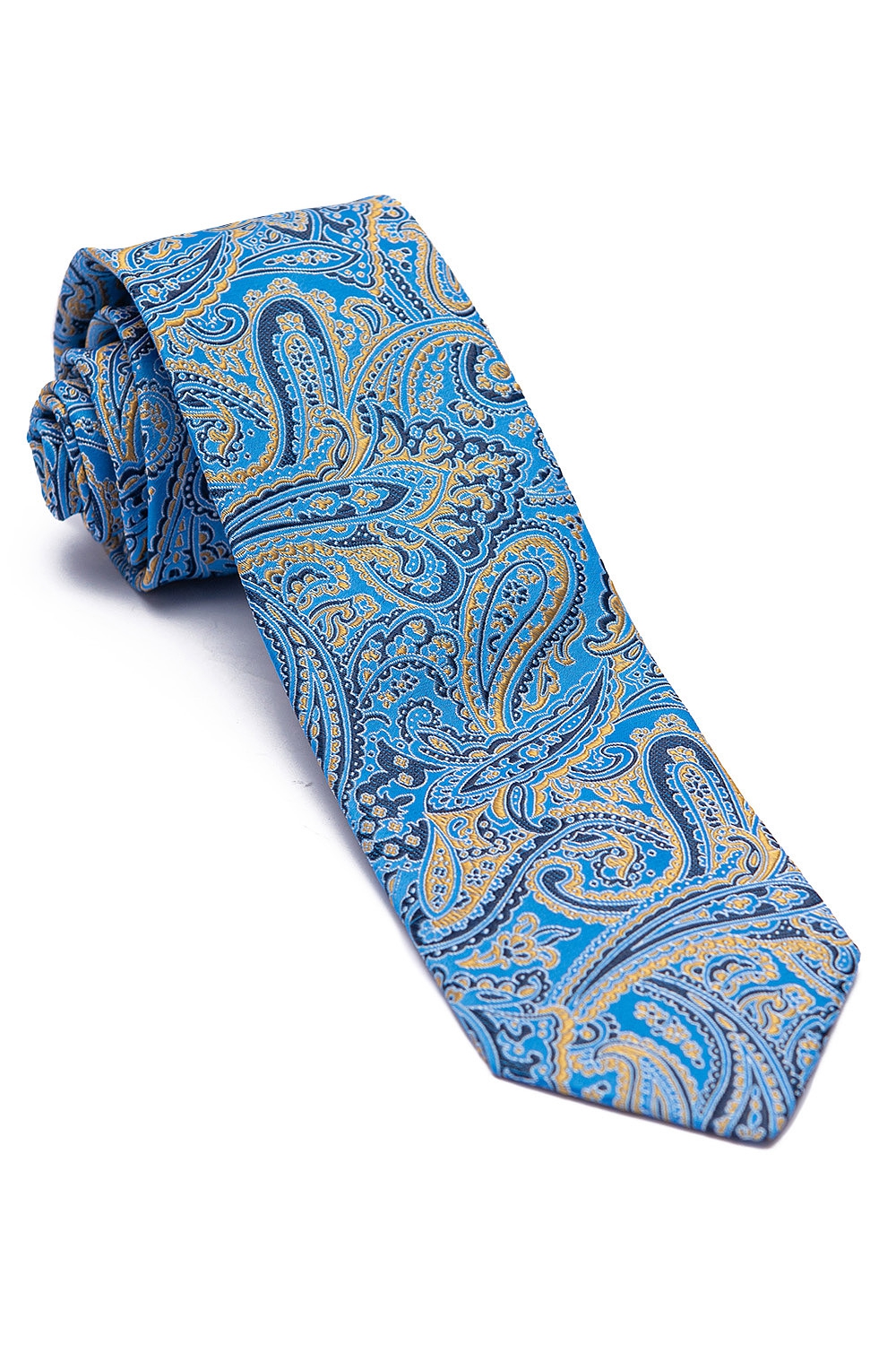 Cravata Poliester tesut Bleu print Floral 0