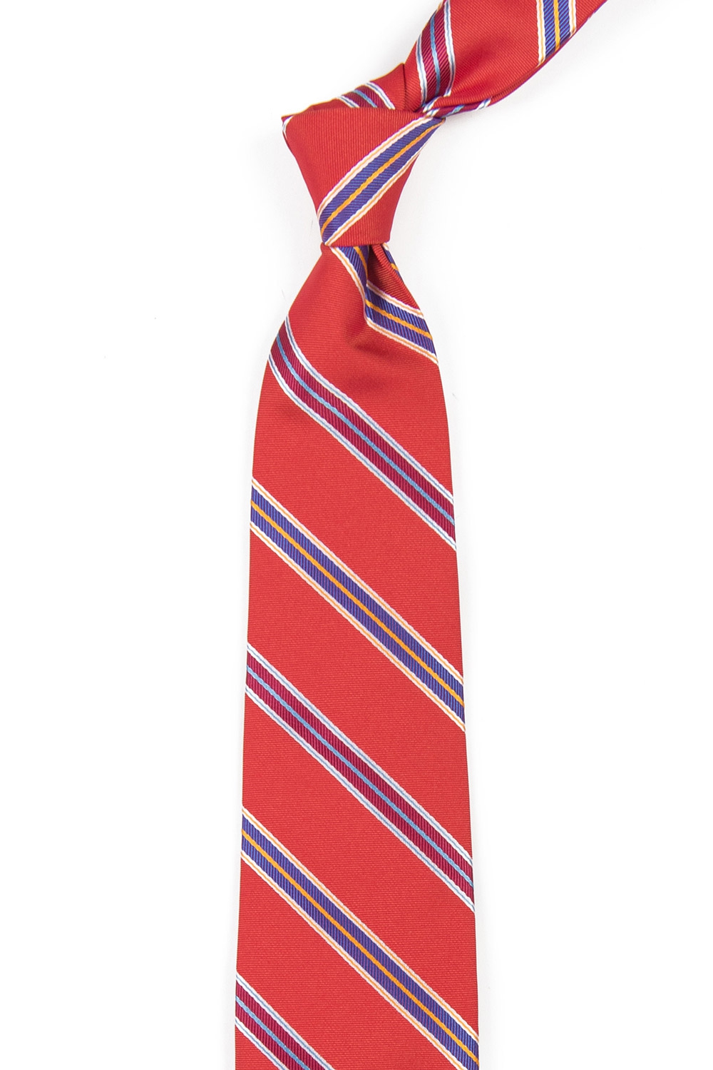 Cravata rosie cu dungi 1