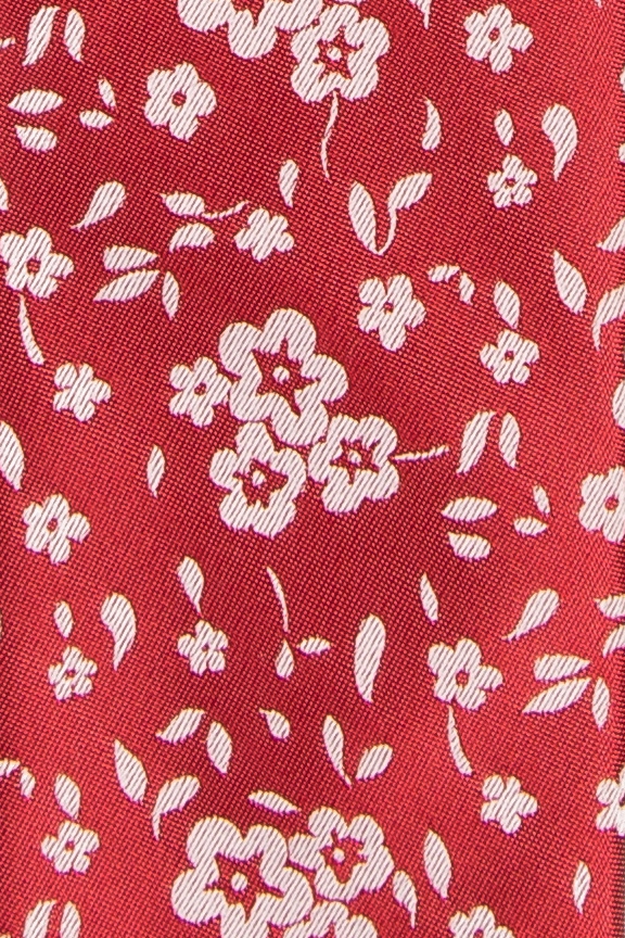 Cravata poliester rosie print floral 1