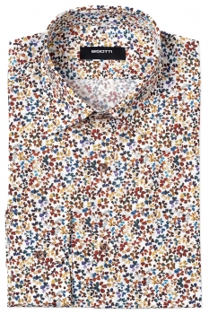 Camasa slim multicolora print floral