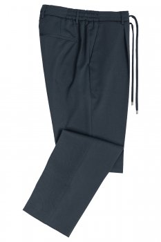 Pantaloni slim bleumarin uni