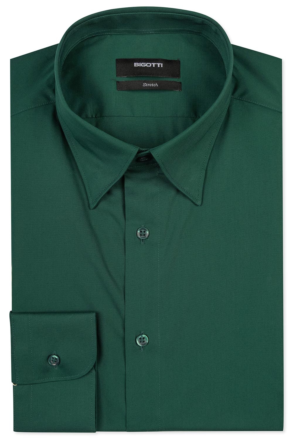 Camasa slim verde uni 0