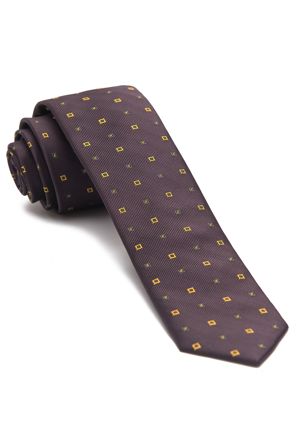 Cravata poliester mov print geometric 0