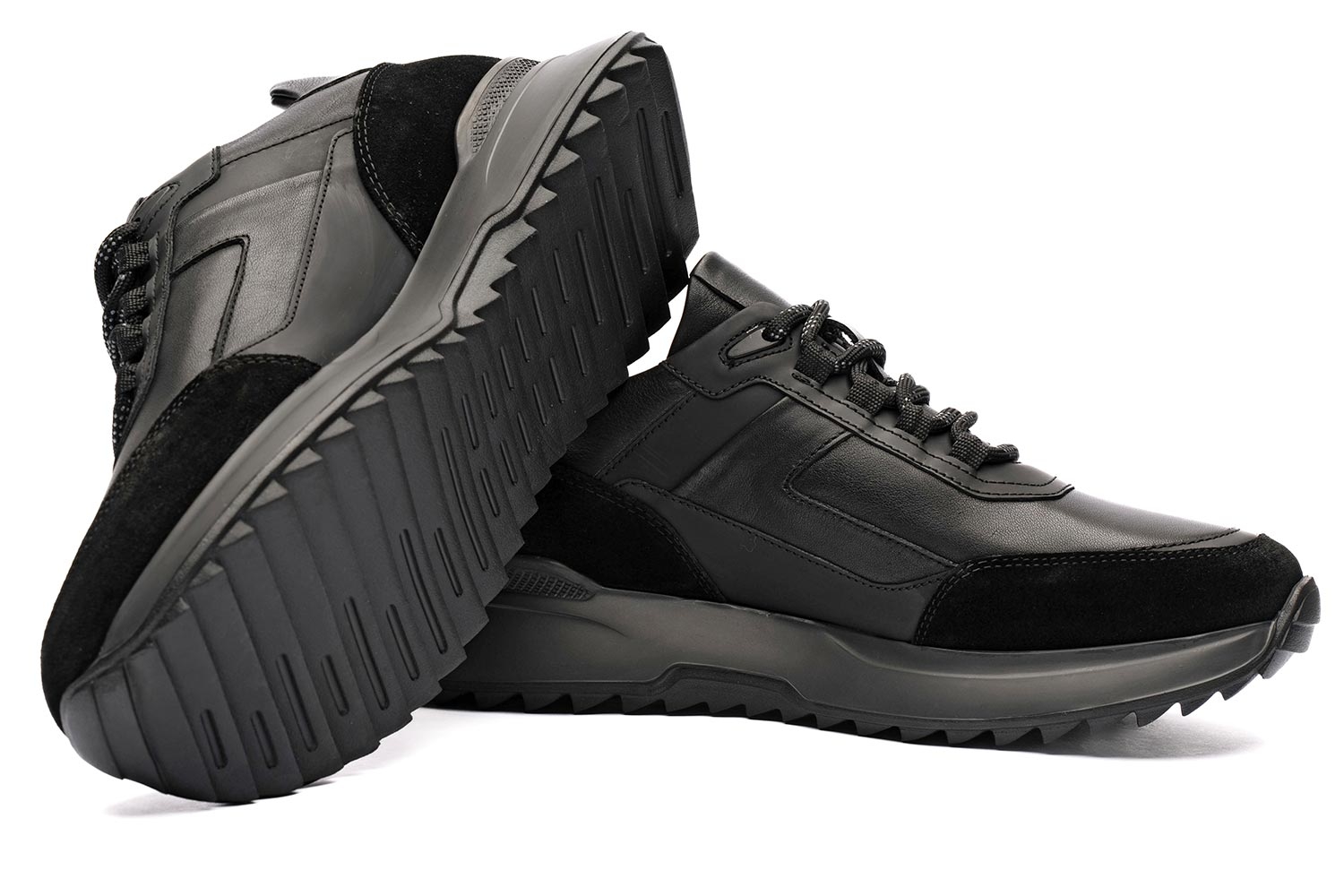 Sneakers negri piele naturala 1